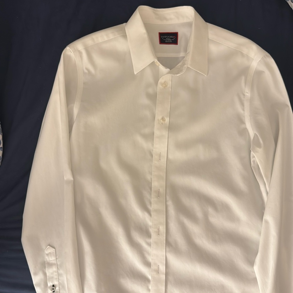 Untuckit white wrinkle free shirt